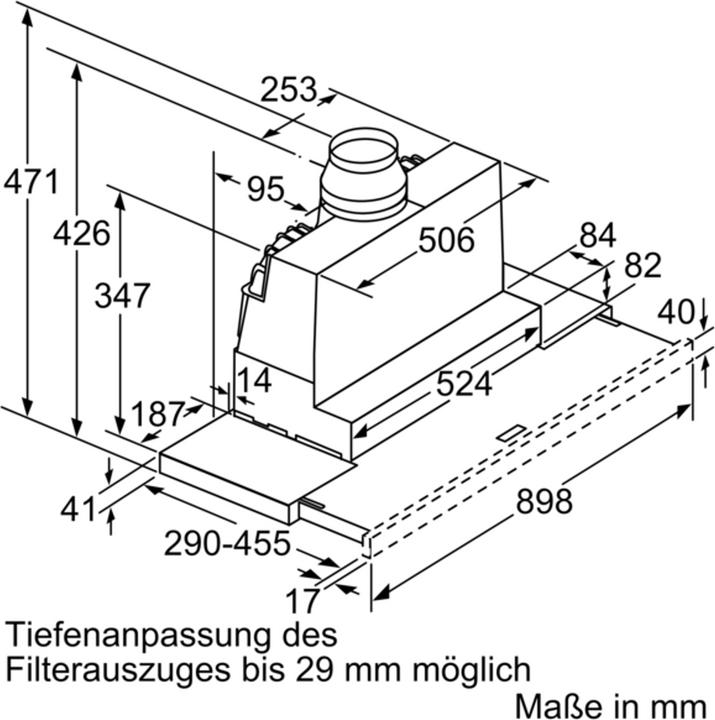 Actual product image Bosch Hausgeräte DFR097A52 (Flat-screen hood)