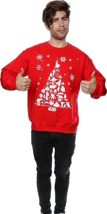 Actual product image Star Wars Mens Christmas Tree Sweatshirt (L)