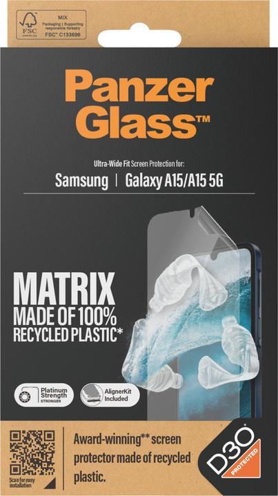 Actual product image PanzerGlass Matrix (1 Piece, Samsung Galaxy A15 5G, Samsung Galaxy A15)