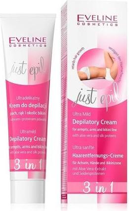 Actual product image Eveline Just Epil 3In1 Ultra-Delicate Cream Is An Epilation Smell Of Hands And Bikini Area 125Ml (125 ml, 1 x)