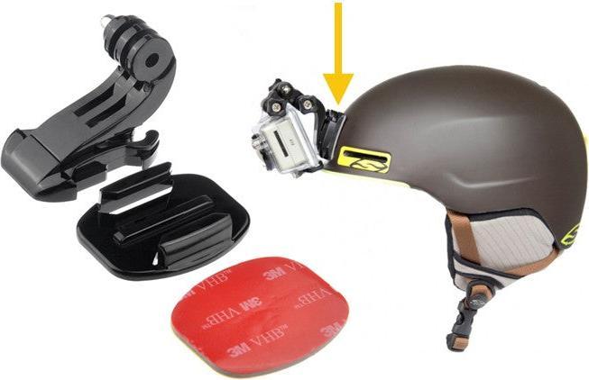 Produktbild Hermex HERO 5 / 4 / 3+ / 3 / 2 / 1 kompatibel J Hook Buckle Quick Release J-Adapter + Flach Halterung K... (1, 3, 4, hero 5)