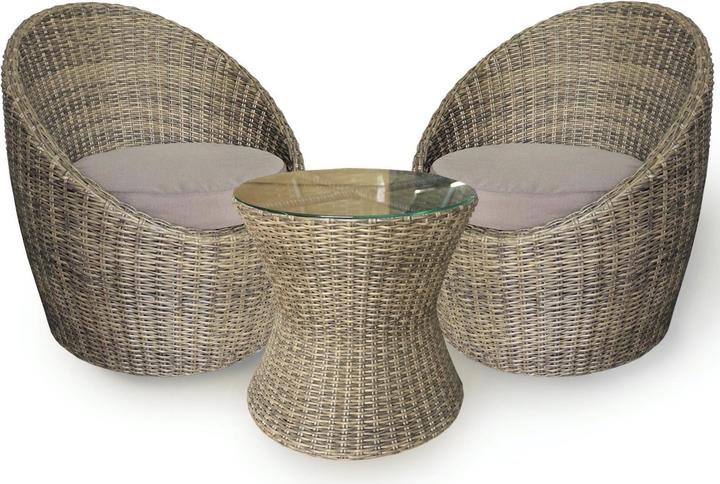 Produktbild Garden Pleasure Poly Rattan Lounge Malibu 3tlg