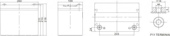 Produktbild Ritar GEL Batterie DG12-75 (12 V, 75 Ah)