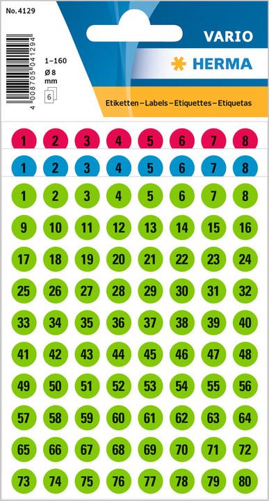Image du produit HERMA Chiffres Étiquettes