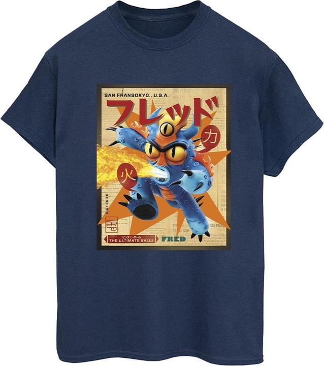 Disney Big Hero 6 Baymax Fred Newspaper TShirt (L)