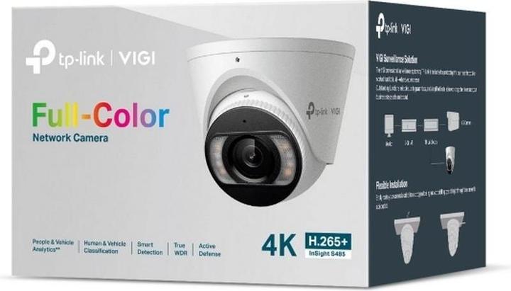 Produktbild TP-Link INSIGHT S485, CCTV Sicherheitskamera, Draussen, Kabelgebunden, 107 m, 120 dB, Zimmerdecke (3840 x 2160 Pixels)