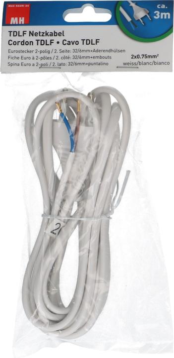 Produktbild Max Hauri TDLF-Netzkabel H03VVH2-F2X0.75 Typ 26 (3 m)