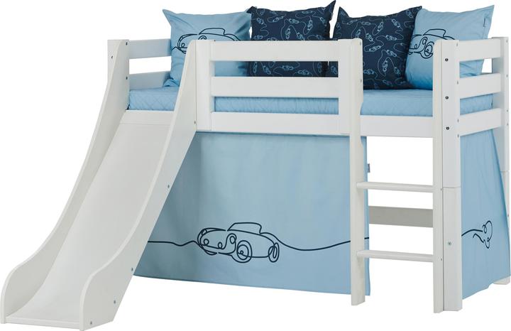 Actual product image Hoppekids CARS curtain for half-high cribs (lying surface 70x160 cm) in DREAM BLUE