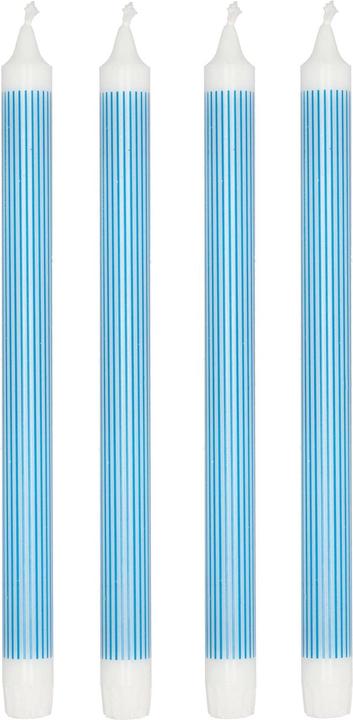 Villa Collection Bougie bâton Styles Bleu, 4 pièces (4 pcs)