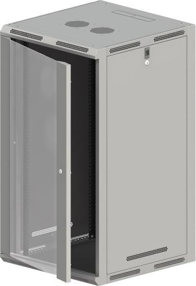 Actual product image Alantec SW-18U-600-600-N-DSJ-OP-RP-B-S rack cabinet Wall mounted rack Grey (19 inch rack)