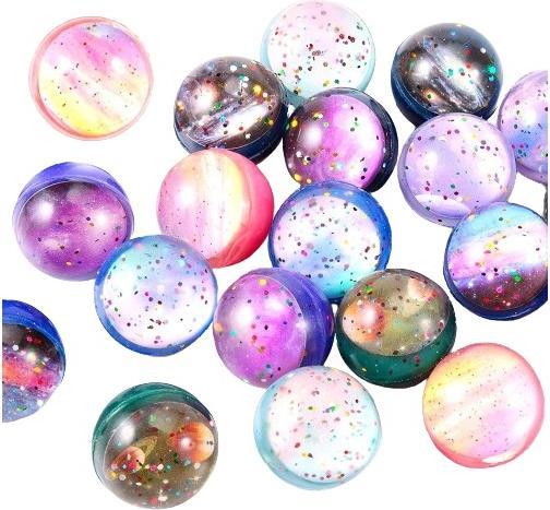 Image du produit I Am Creative (20er Set) Ø32mm Gummi Ball Bouncing Hüpfball Spielzeug Mitgebsel Flummi - Weltraum