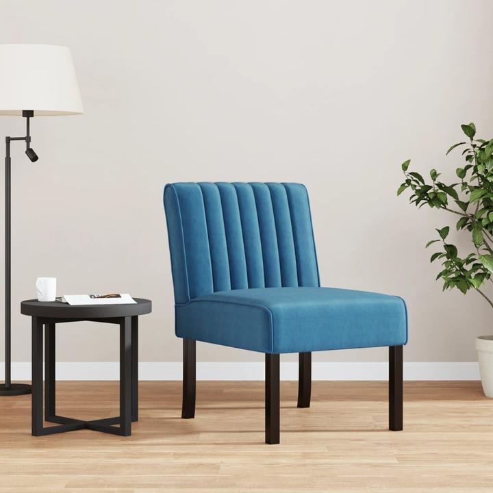 Actual product image VidaXL Polsterstuhl Blau Samt