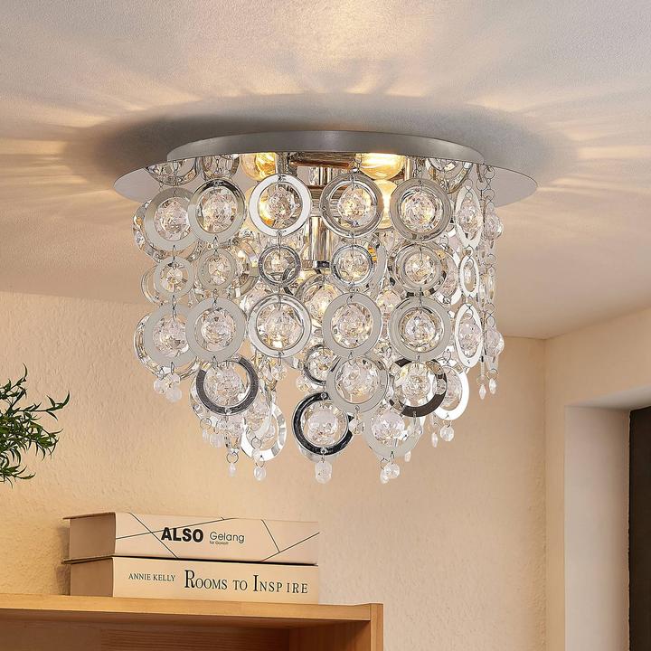 Image du produit Lindby Kisana plafonnier, chrome, Ø 40 cm (40 cm)