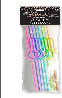 Produktbild Little Genie Productions Glitterati Silly Penis Straws, 8