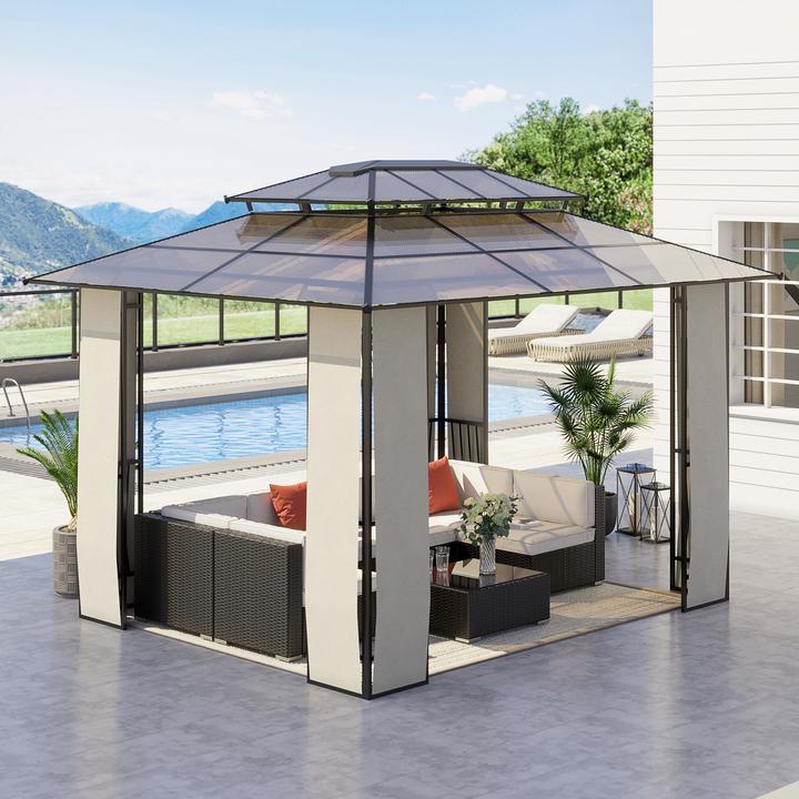 Image du produit Outsunny Pavillon avec toit en plaques de polycarbonate (300 cm, 320 cm)
