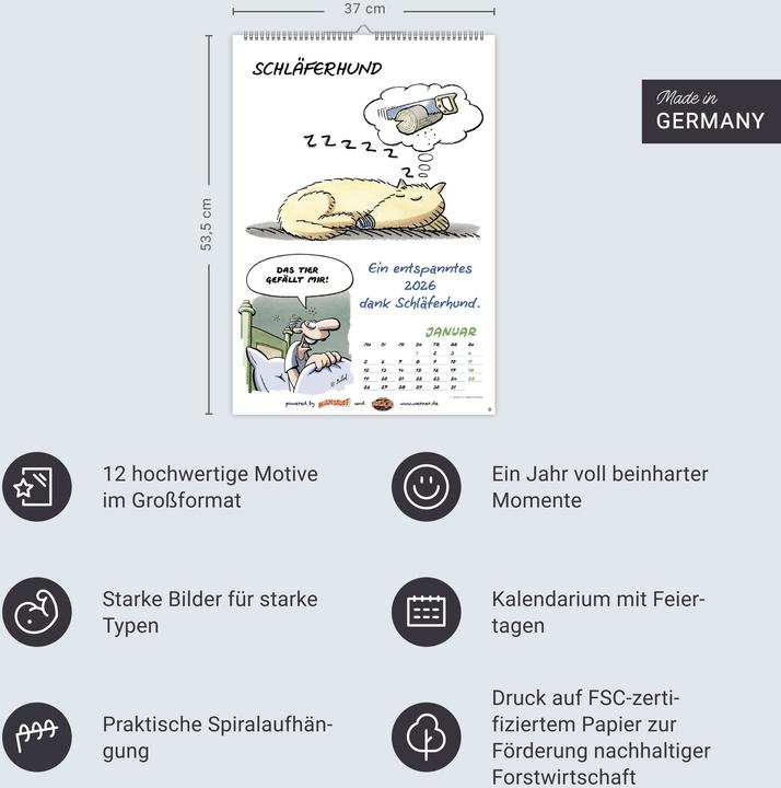Actual product image Werner Kalender 2026 (Hardcover, German)