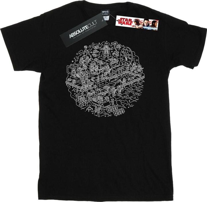 Actual product image Star Wars Mens Christmas Death Star T-Shirt (M)