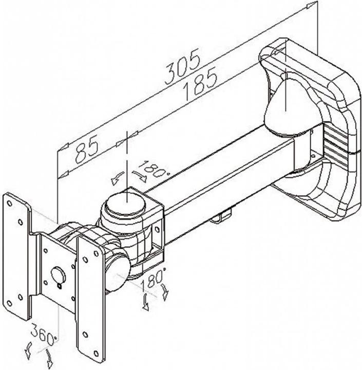 Produktbild Rs Pro LCD/TV Monitor Wall Mount Kit, 3 Joints (Wand)