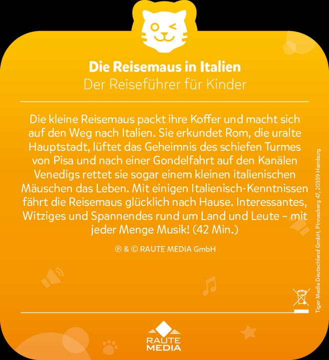 Produktbild Tigermedia Tigercard Die Reisemaus in Italien (Deutsch)