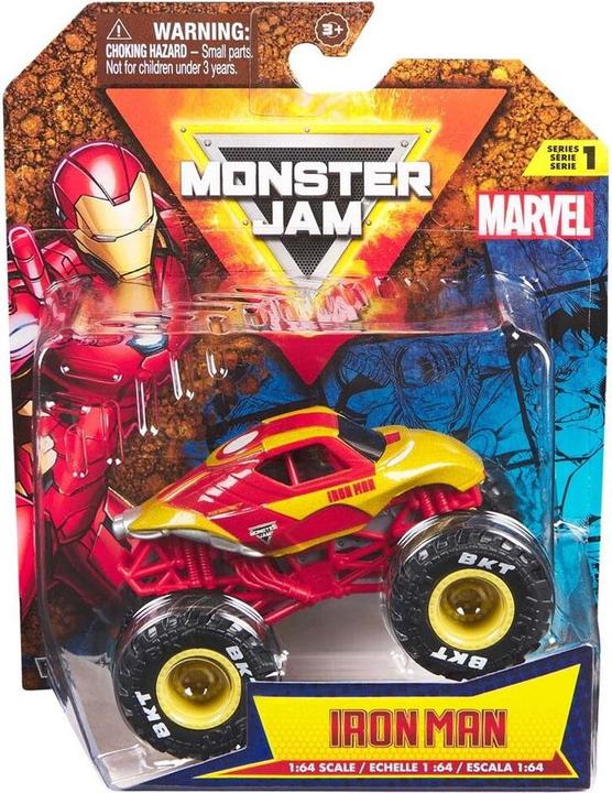 Produktbild Monster Jam 1:64 Marvel Single Pack - Iron Man (6071332)
