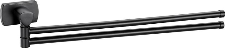 Actual product image Biasca Towel rail 2-arm 42 cm, black matt