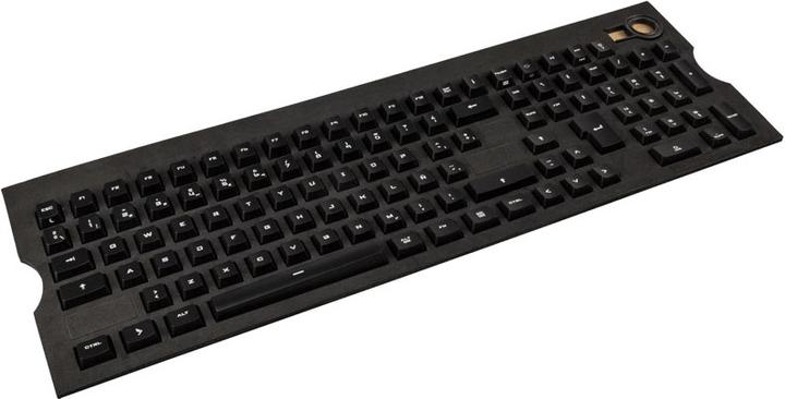 Das Keyboard Set di portachiavi dell'agenzia di spionaggio trasparenti, neri e con scritte a laser - Spagnolo