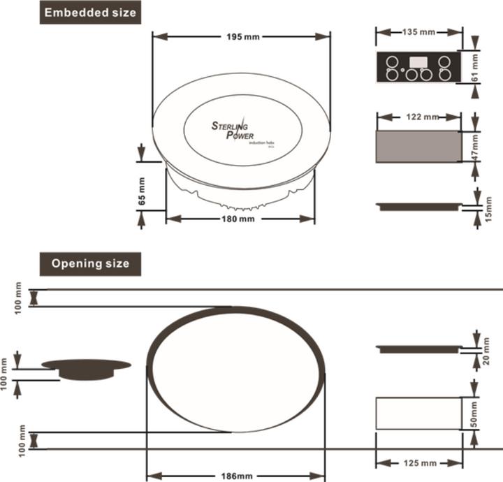 Actual product image Sterling Power Induction hob