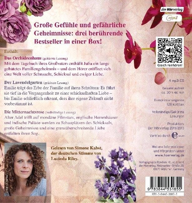 Image du produit Le grand coffret : La maison des orchidées - Le jardin de lavande - La rose de minuit (Simone Kabst, Lucinda Riley., Sonja Hauser, Allemand)