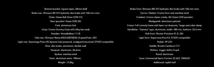 Produktbild Creme Cycles Ristretto Thunder (60.50 cm)