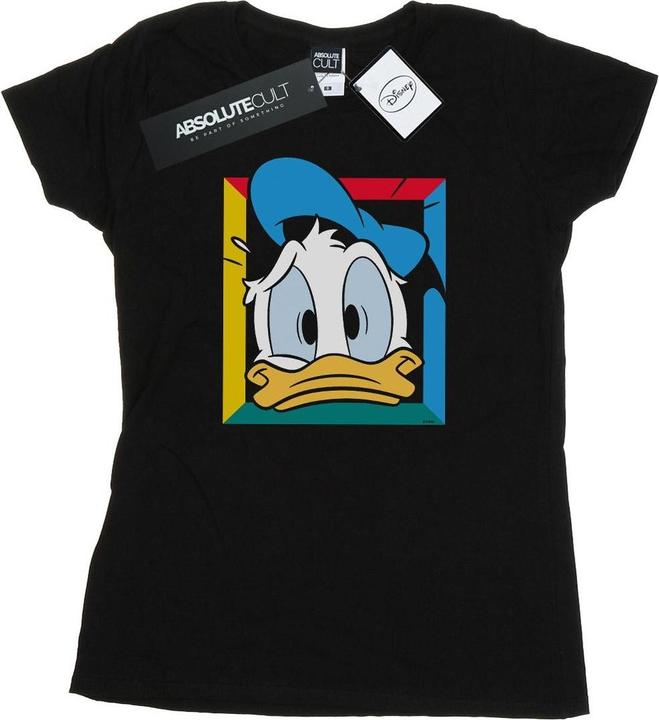 Actual product image Disney Womens/Ladies Donald Duck Panicked Cotton T-Shirt (L)
