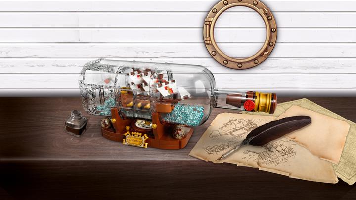 Actual product image LEGO Ideas ship in a bottle (21313, LEGO Ideas, LEGO Rare Sets)