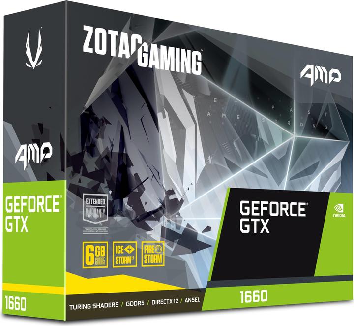 Image du produit Zotac Geforce GTX 1660 AMP (6 Go)