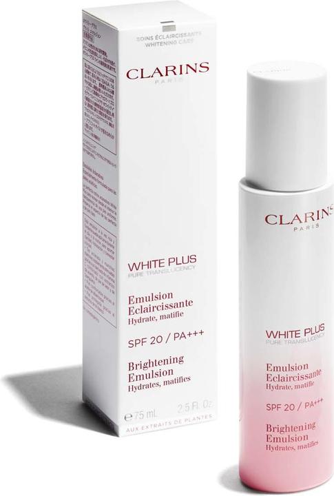 Actual product image Clarins White PLUS emulsion ECLAIRCISSANTE SPF20 75ml (75 ml, Face toner, SPF 20)