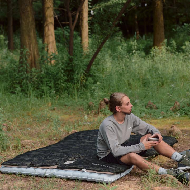 Produktbild Naturehike Warmy square with hat warming cotton sleeping bag M300/Grey/right