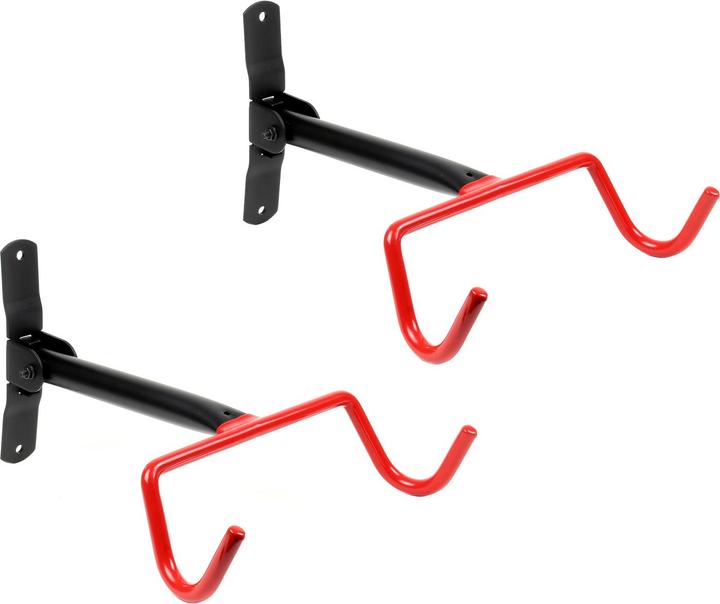 Actual product image Wiltec Wall Mounted Bike Hanger Set with 2 Foldable Brackets for Bicycles up to 30kg for Home Storage