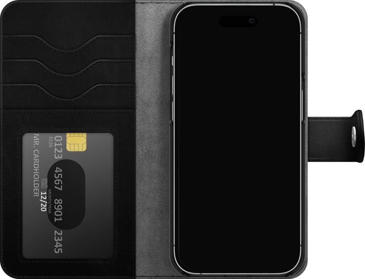 Actual product image iDeal Of Sweden iPhone 15 Pro Max Magnet Wallet +, Black (Apple iPhone 15 Pro Max)