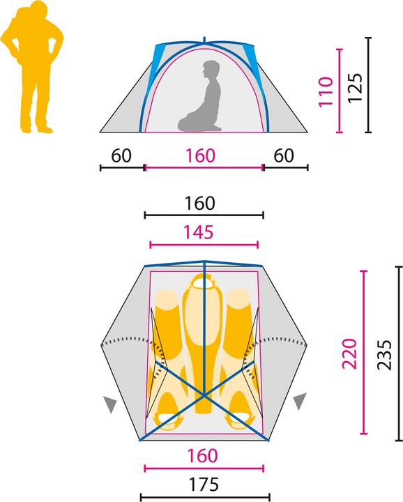 Immagine prodotto Jack Wolfskin Exolight Iii (Tenda a cupola, 2.30 kg, 3 persone)