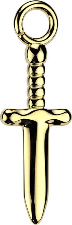 Image du produit Star Piercing Anhänger vergoldet Dolch (Titane G23, sans laiton)