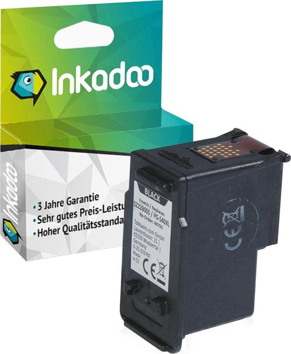 Produktbild Inkadoo Druckerpatronen kompatibel zu Canon 5222B005 / PG-540XL Druckkopfpatrone, schwarz- alt Schwarz (BK)