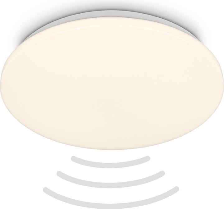 Actual product image Briloner LED ceiling light, microwave sensor, white, LED / 24W, IP54 (2600 lm)