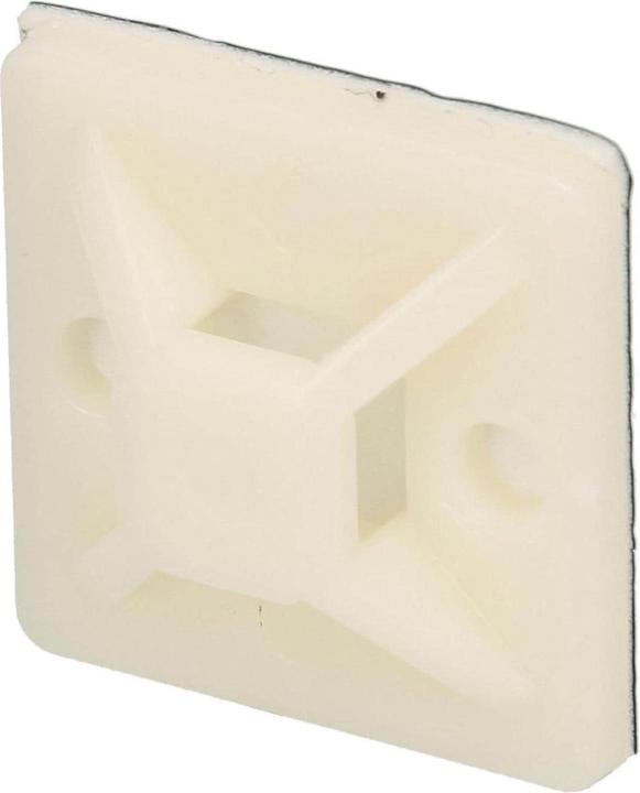 Image du produit Max Hauri Base de montage blanche 25 mm x 25 mm (Serre-câbles en plastique, 25 mm, 10 pcs)
