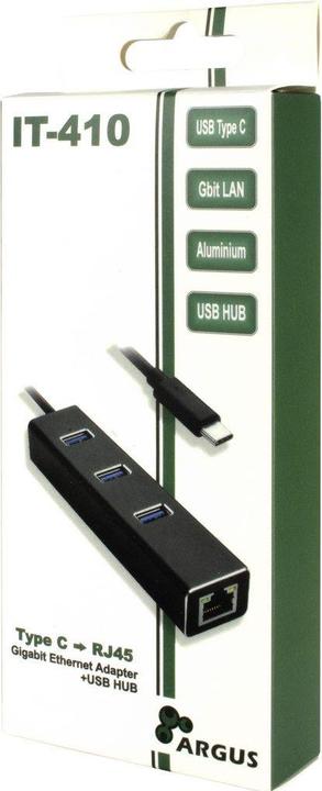 Immagine prodotto Intertech Adattatore Argus IT-410 Lan (USB-C, 4 Porti)