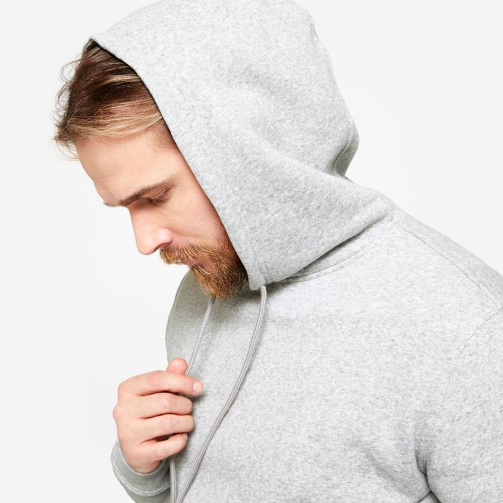 Actual product image Domyos Men's warm cotton sweatshirt - grey (S)