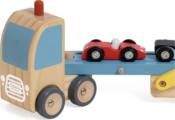 Produktbild Classic World Holztransporter mit 3 Autos