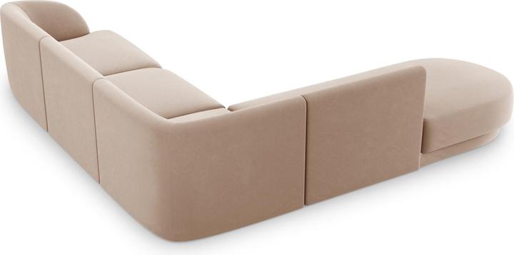 Actual product image Micadoni Velvet Left Corner Sofa, "Miley", 6 Seats, 255x248x70Made in Europe (Corner sofa)