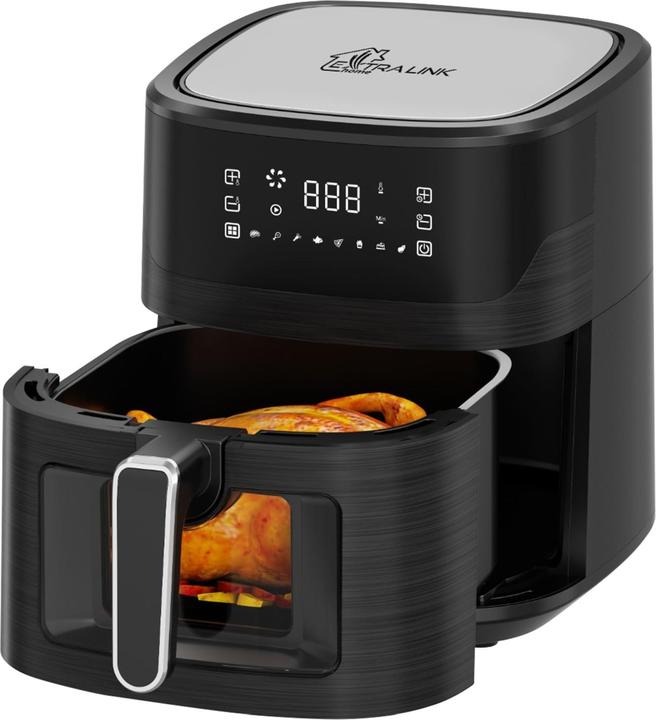 Actual product image Extralink Smart Life Hot Air Fryer SJ-650 6.5L EU | Hot Air Fryer | 1600W (EU plug)