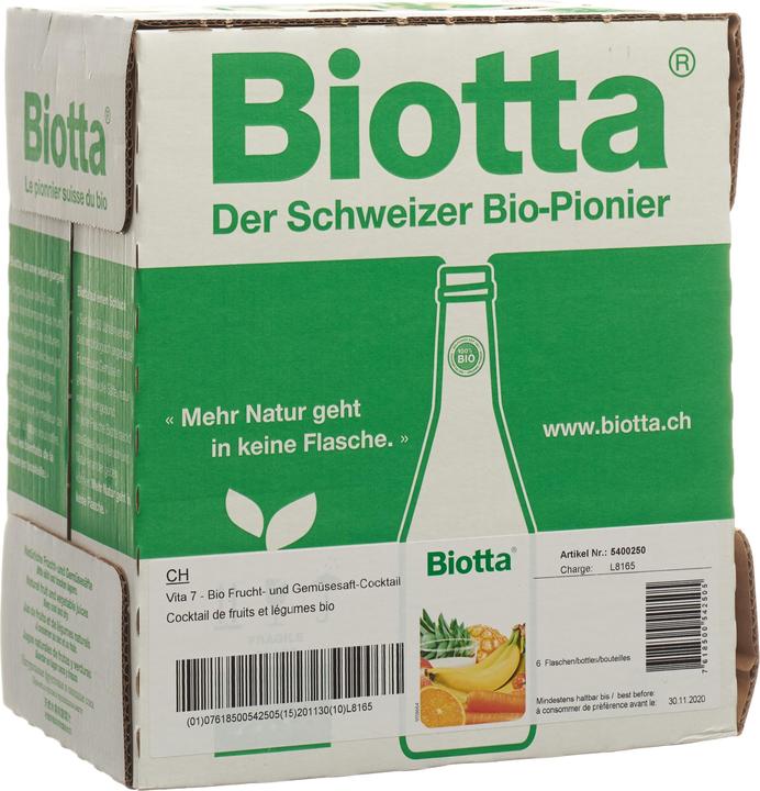 Actual product image Biotta Vita 7 Organic (6 x 50 cl)