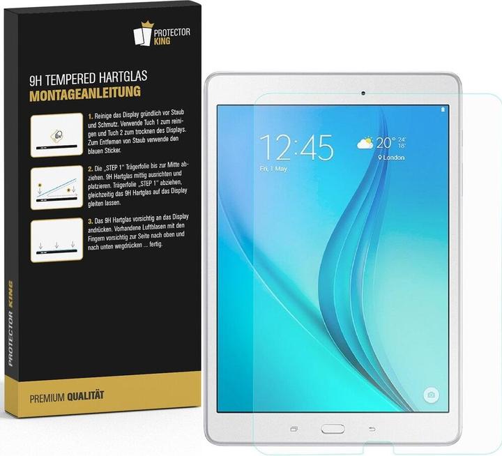 Actual product image Protectorking 2x real tempered 9H armoured glass 3D CLEAR (2 Piece, Galaxy Tab E 9.6)