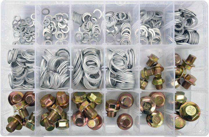 Immagine prodotto Yato Assortimento professionale di tappi di scarico olio XXL, 534 pezzi, 34x viti M10 M12 M13 M14 M15