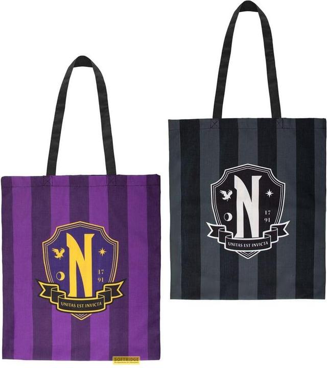 Actual product image Cinereplicas Wednesday Tote Bag Nevermore Academy